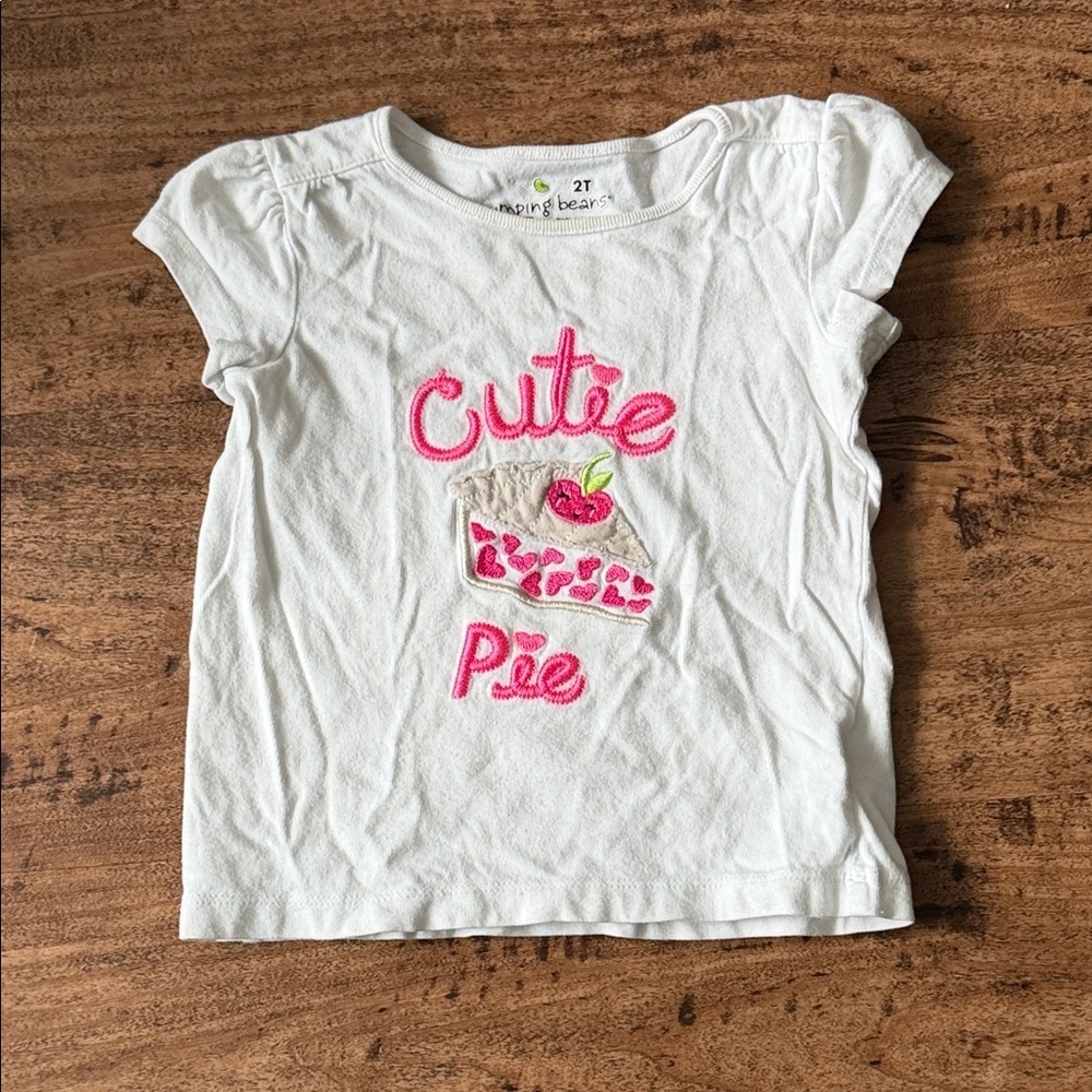 White 'Cutie Pie' Kids T-Shirt size 2t
